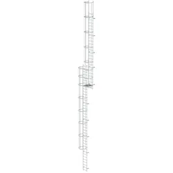 MUNK ortsfeste Steigleitern Aluminium, 15,96m SH