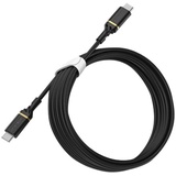Otterbox USB C-C PD 3M Robustes Schnelllade-Kabel, Performance Serie, Schwarz