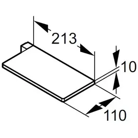 Hüppe Duschablage Select+ Schwarz