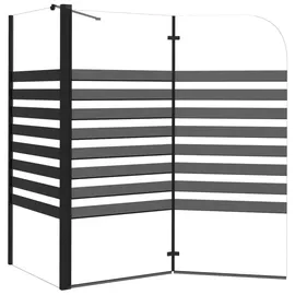 vidaXL Duschabtrennung 120x68x130 cm Hartglas Gestreift