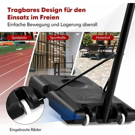 Costway Basketballständer Schwarz 130-305 cm