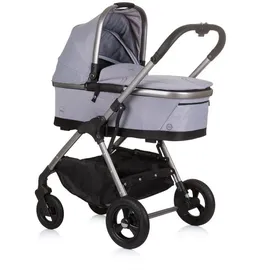 Chipolino Kombikinderwagen 3 in 1 Infinity i-Size Babyschale Babywanne Sportsitz grau