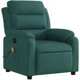 vidaXL Massagesessel Dunkelgrün Polyester 92,5 x 100 x 0 cm Grün mit Fernbedienung
