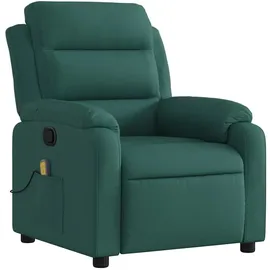 vidaXL Massagesessel Dunkelgrün Polyester 92,5 x 100 x 0 cm Grün mit Fernbedienung