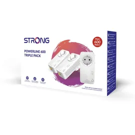 Strong PL600TRIEUV2 PL600TRIFR 600 Mbit/s), Powerline Weiss