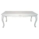 Barock Esstisch Weiss 200cm - Esszimmer Tisch Barock Möbel - Weiß