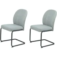 Hela Freischwinger KAREN (Set, 2 St), Esszimmerstuhl, Rundrohrgestell, gepolstert,