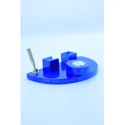 Halbkreis-Schreibtischset aus Lapislazuli