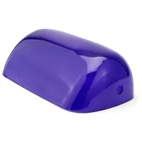 Nklaus Ersatzabdeckung aus Glas für Bankerslampen blau 22,5x7x13cm Echter