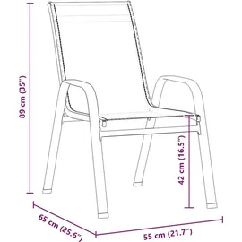 vidaXL Garten Essgruppe 5-tlg. Grau/Schwarz