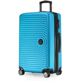 Hauptstadtkoffer Mitte - Mittelgroßer Hartschalenkoffer, TSA, 4 Rollen, Check-In Gepäck mit 8 cm Volumenerweiterung, 68 cm, 88 L, Cyanblau
