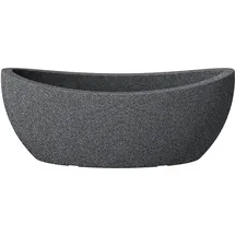 Scheurich Pflanzgefäß Wave Cubo Jardiniere 58 x 24 x 23 cm schwarz granit