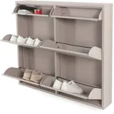 Schuhschrank SPINDER DESIGN, grau (silky taupe), B:98cm H:86cm T:15cm, Metall, Schränke, Metall, Breite 40 cm