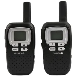 Olympia Sprechfunkgerät PMR 1208 - Handfunkgeräte mit bis zu 8 km Reichweite, 446 MHz, Schwarz