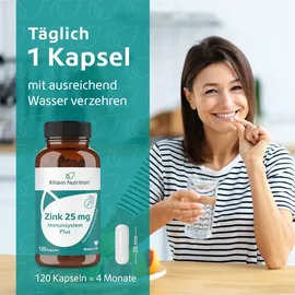 r(h)ein nutrition & health gmbh Zink 25 mg Immunsystem Plus hochdosiert+vegan Kapseln