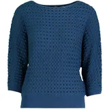 Zero Damen Pullover mit Lochmuster Ensign Blue,38 - 38