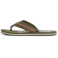 Tommy Hilfiger Herren Flip Flops Corporate Beach Sandal Zehentrenner, Grün (Army Green), 40