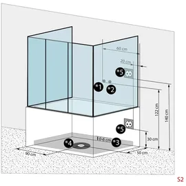 SeniorBad AcquaVapore Badewanne 100 x 228 x 180 cm (K88-WS-TH-B-SC-EA)