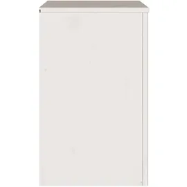 vidaXL Nachttisch Weiß 45 x 35 x 56 cm Massivholz Kiefer