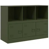 vidaXL Sideboard Olivgrün 99x39x73 cm Stahl