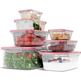 classbach Classbach® Frischhaltedosen mit Deckel | 7er Set | 100% dicht | Meal Prep Boxen | für Mikrowelle Spülmaschine Gefrierfach geeignet | Lunchbox | Dosen Meal Prep stapelbar | Gefrierdosen | C-FHD 4008 K