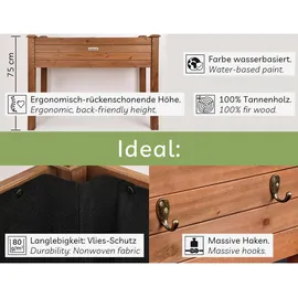 needs&wants Hochbeet 100 x 50 x 75 cm Dunkelbraun