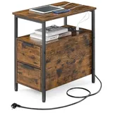 VASAGLE Beistelltisch rechteckig Spanplatte braun 35,0 x 60,0 x 61,0 cm, 1 St.