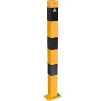 Schake Absperrpfosten Typ 470PBG, ortsfest, 70x70mm, gelb/schwarz