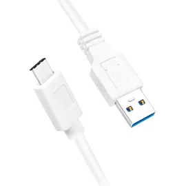 Logilink USB 3.2 Gen1 (USB 3.0 - USB 3.1 Gen1) USB-A Stecker, USB-C® Stecker 0.50 m Weiß