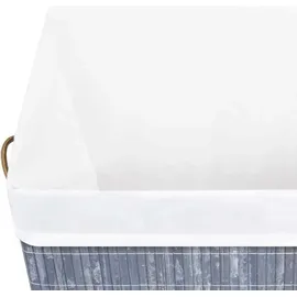 vidaXL Bambus-Wäschekorb Grau 83 L
