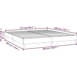 vidaXL Boxspringbettgestell 180 x 200 cm Schwarz
