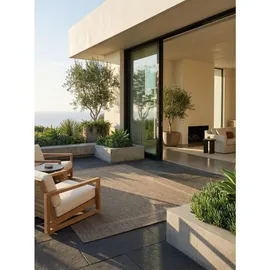 KADIMA DESIGN Balkonteppich Braun, 120x170 cm, – Böden, Teppiche, Outdoorteppiche