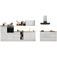 Respekta Küchenzeile Gabriel 320 cm Weiß Hochglanz