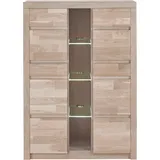 OTTO home Highboard 90 x 125 x 35 cm Eiche weiß gekalkt / Braun