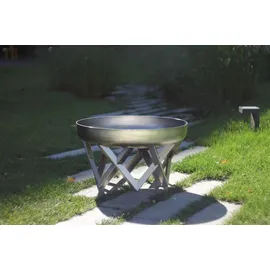 Svenskav Feuerschale 63 x 36 cm Edelstahl silber