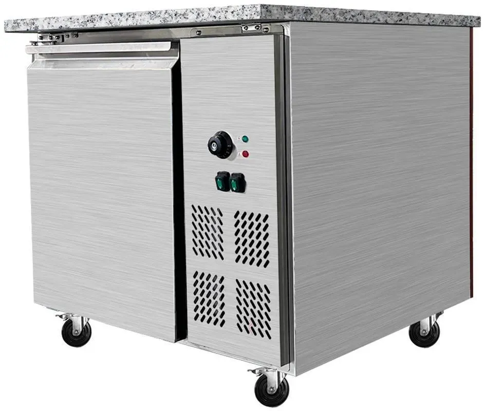 SNACK-Line Bain-Marie Theke 2x GN1/1, Granit rosa-grau, 88x82x85,5