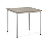 Esstisch TRIVIA, 800 x 800 mm, grau Konstruktion, Eiche natur