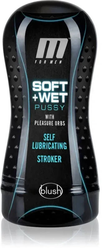 Blush M For Men Soft and Wet Pussy flesh Masturbator Blue 17,8 cm