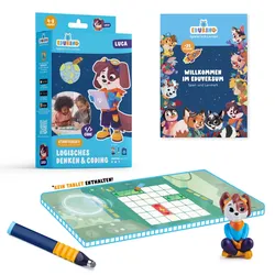 EDURINO Starterset Luka"Logisches Denken&Coding ab 4"EXKLUSIV (inkl. Spiel- und Lernheft + dunkelblauer Stift)