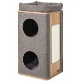 Costway Katzenhaus Kratztonne 3 Etagen  grau
