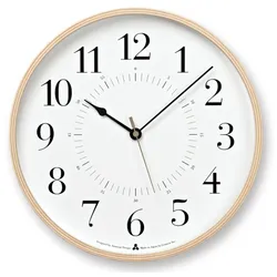 Lemnos Awa Wanduhr Toki Designuhr Weiß