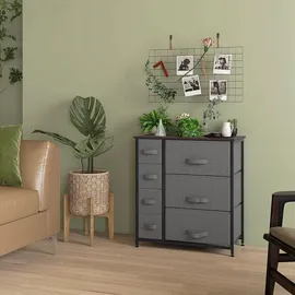Homcom Schubladenkommode 63,5 x 71 x 30 cm Dunkelgrau