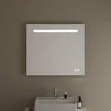 Burgbad Eqio Leuchtspiegel mit LED-Beleuchtung, 1 Sensorschalter, Handyhalter, 800x30x700mm, SIIX080PN258