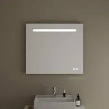 Burgbad Eqio Leuchtspiegel mit LED-Beleuchtung, 1 Sensorschalter, Handyhalter, 800x30x700mm, SIIX080PN258
