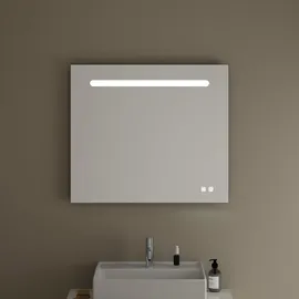 Burgbad Eqio Leuchtspiegel mit LED-Beleuchtung, 1 Sensorschalter, Handyhalter, 800x30x700mm, SIIX080PN258