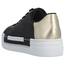 Rieker N4931 Damen Plateau Sneaker Schwarz 39