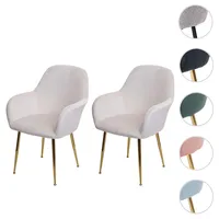 Mendler 2er-Set Esszimmerstuhl HWC-F18, Stuhl Küchenstuhl, Retro Design ~