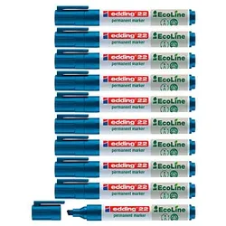 edding 22 EcoLine Permanentmarker blau 1,0 - 5,0 mm, 10 St.