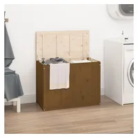 vidaXL Wäschetruhe Honigbraun 88,5x44x66 cm Massivholz Kiefer