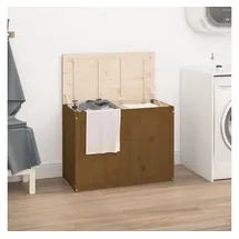 vidaXL Wäschetruhe Honigbraun 88,5x44x66 cm Massivholz Kiefer